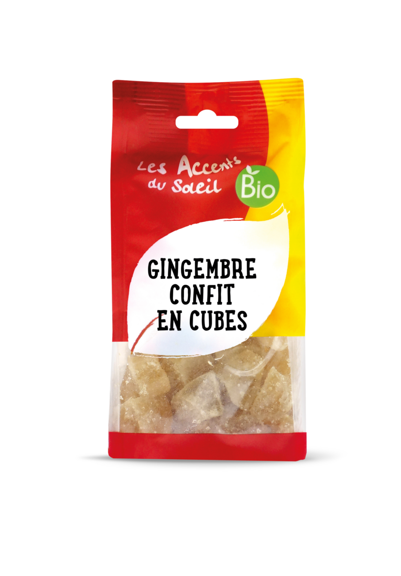 Gingembre confit en cubes