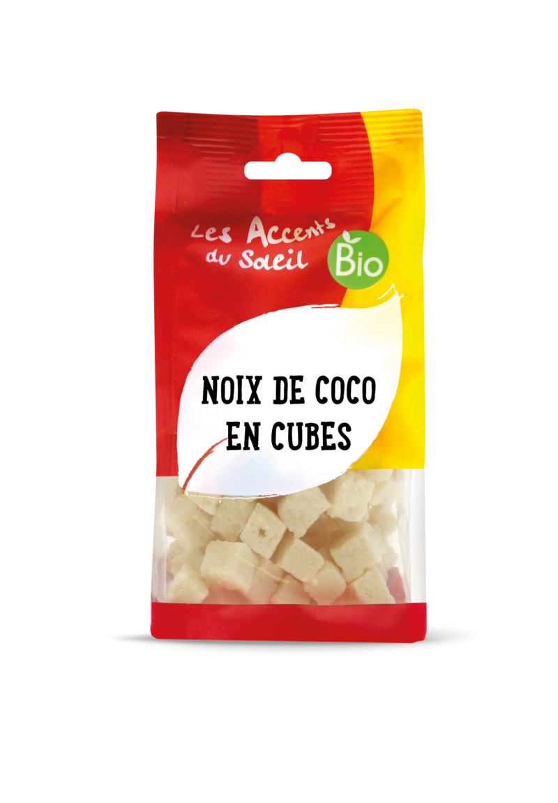 Noix de coco en cubes